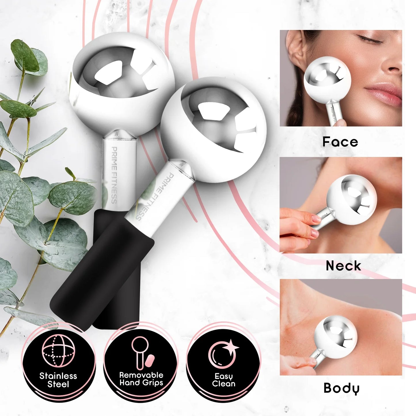 Cryo Ice Globes — Instant Facial Cooling & Lifting
