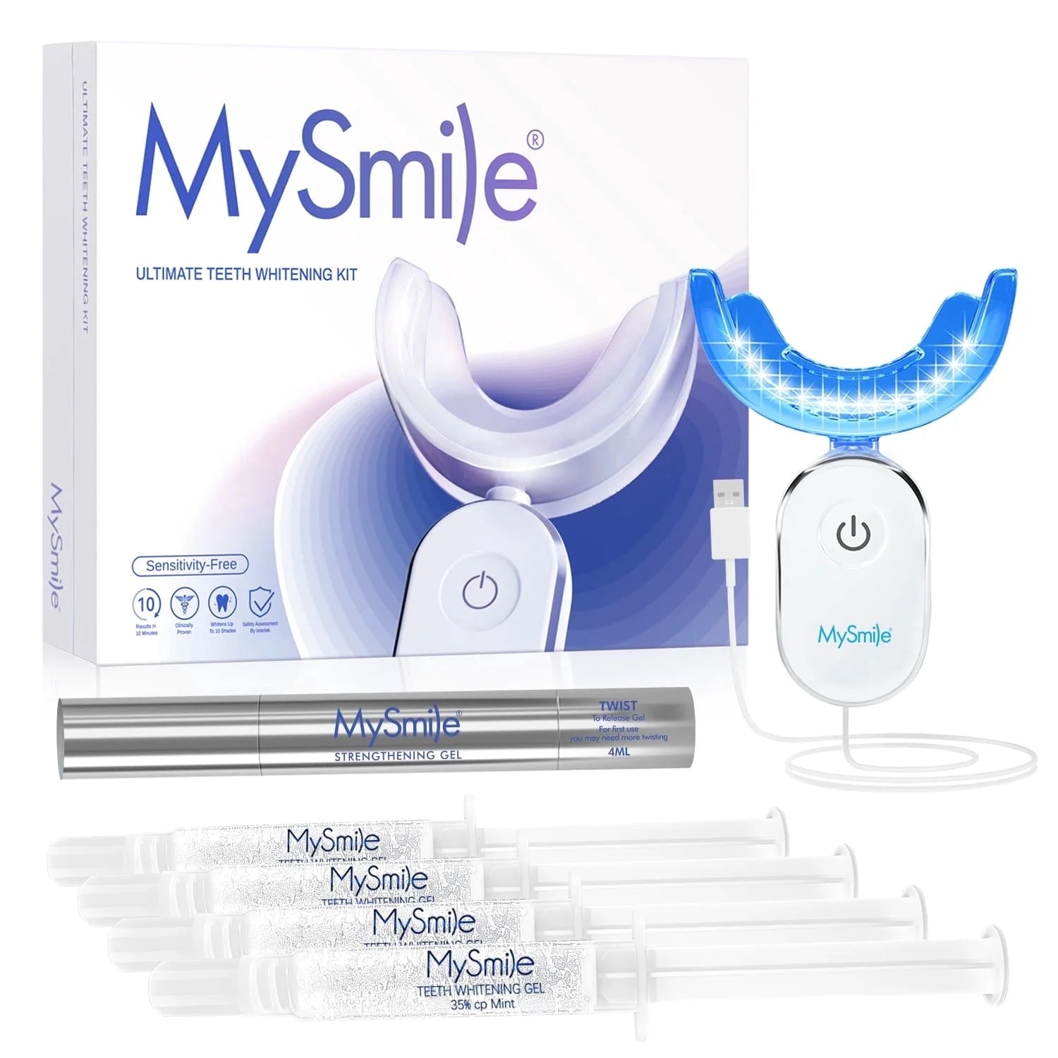 LED Teeth Whitening Kit — Visibly Brighter in 10 Minutes