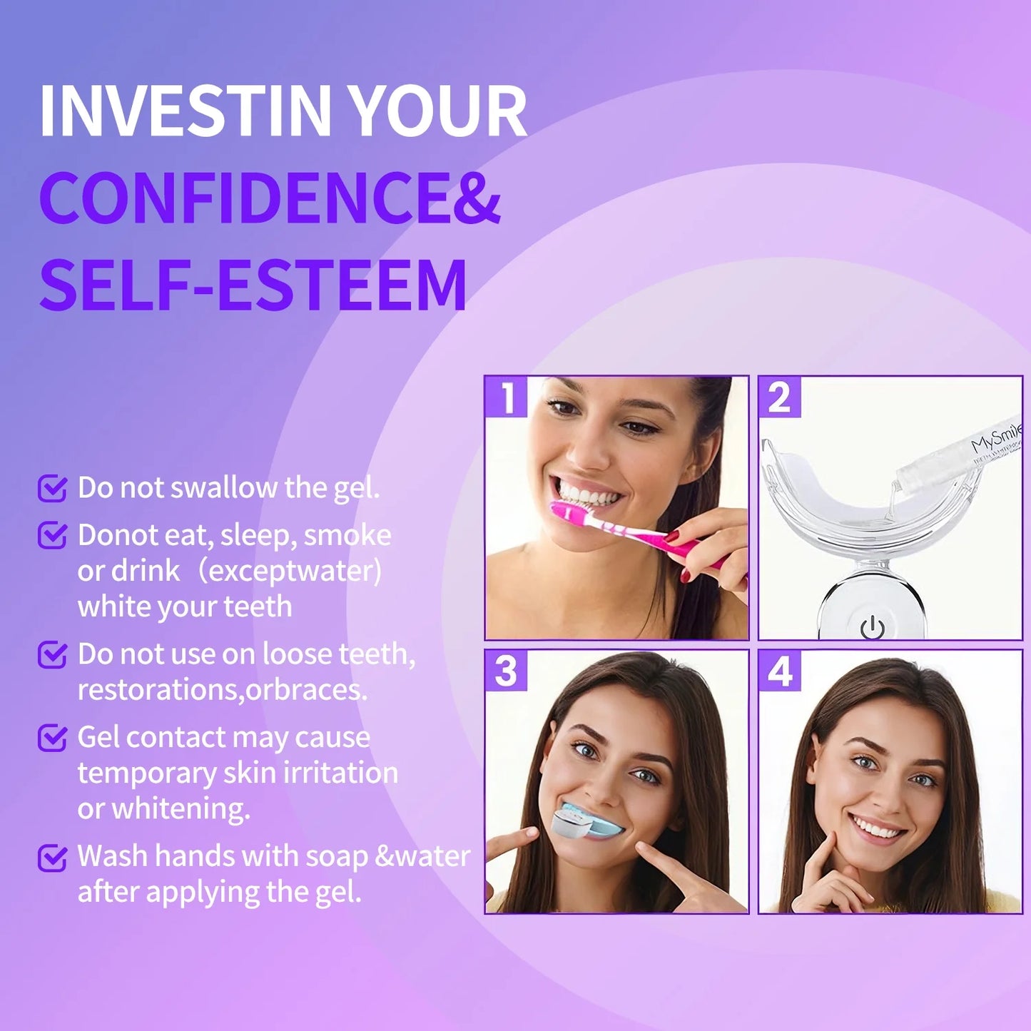 LED Teeth Whitening Kit — Visibly Brighter in 10 Minutes
