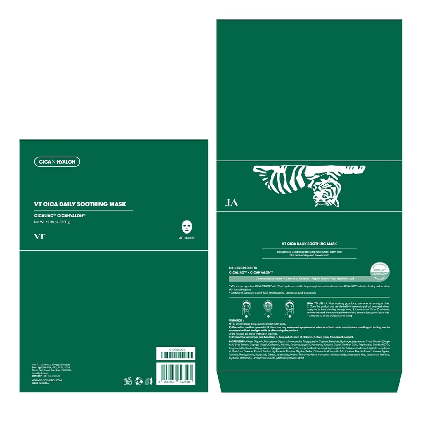 CICA Calming Sheet Mask Set — 30 Days of Glowing Skin